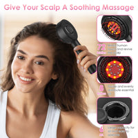 1Set 3 In 1 Red Light Scalp Massager Brush Cordless Hair Oil Applicator Massage Comb With 3 Modes Rechargeable IPX7 Waterproof