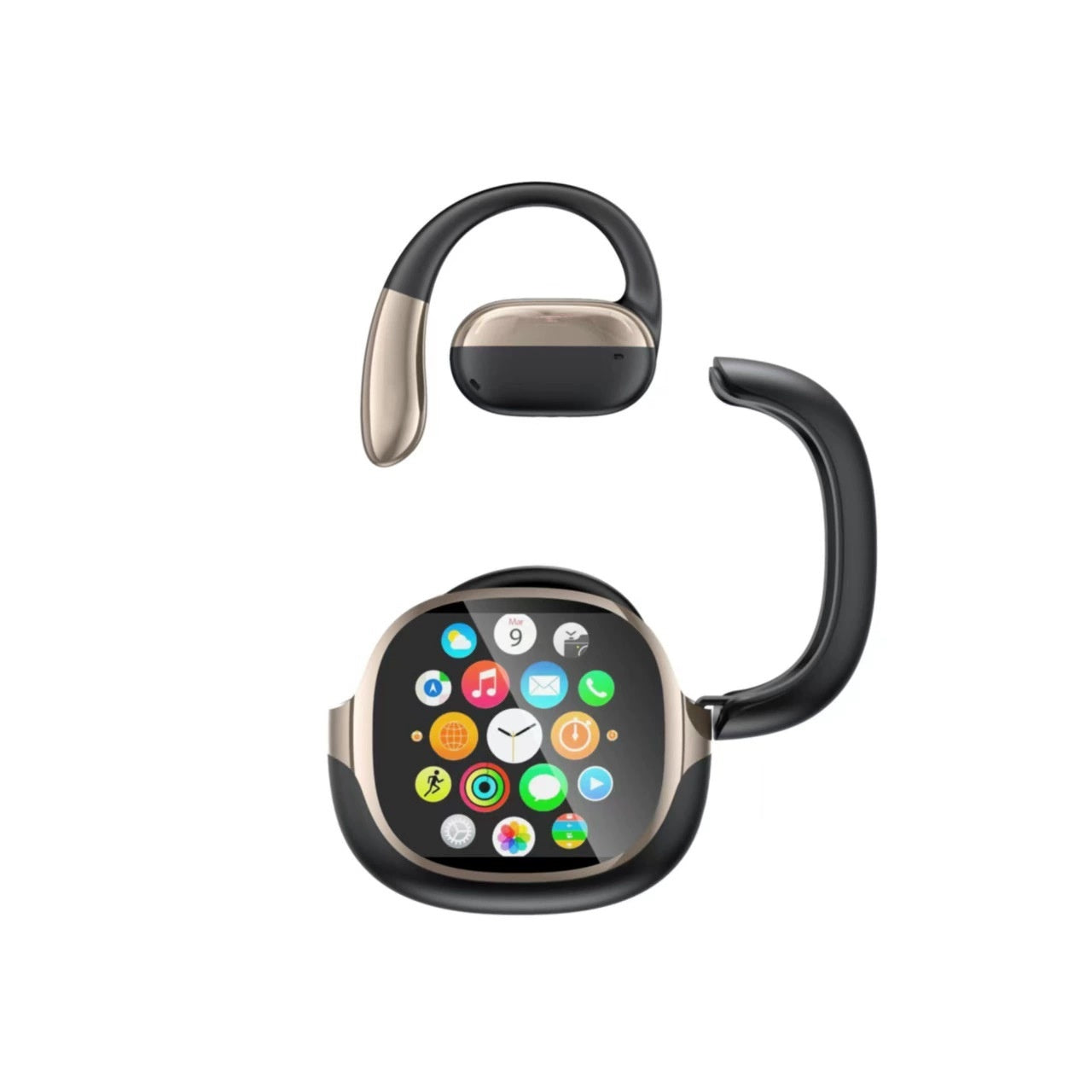 Ear-mounted LCD New Touch Color Screen Open Non In-ear OWS Noise Reduction New AI Translation Headphones