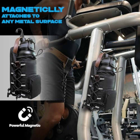 Magnetic Waterproof Gym Water Bottle Rack Fitness Portable Weekend Fitness Sport Bag
